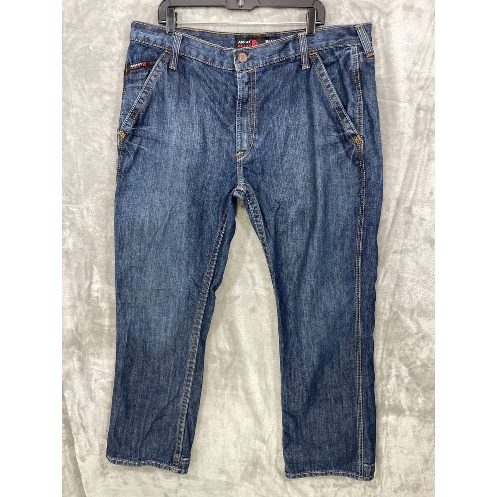 Ariat FR M4 Relaxed Boot Jeans Mens Size 38x32 Western Carpenter Medium Wash